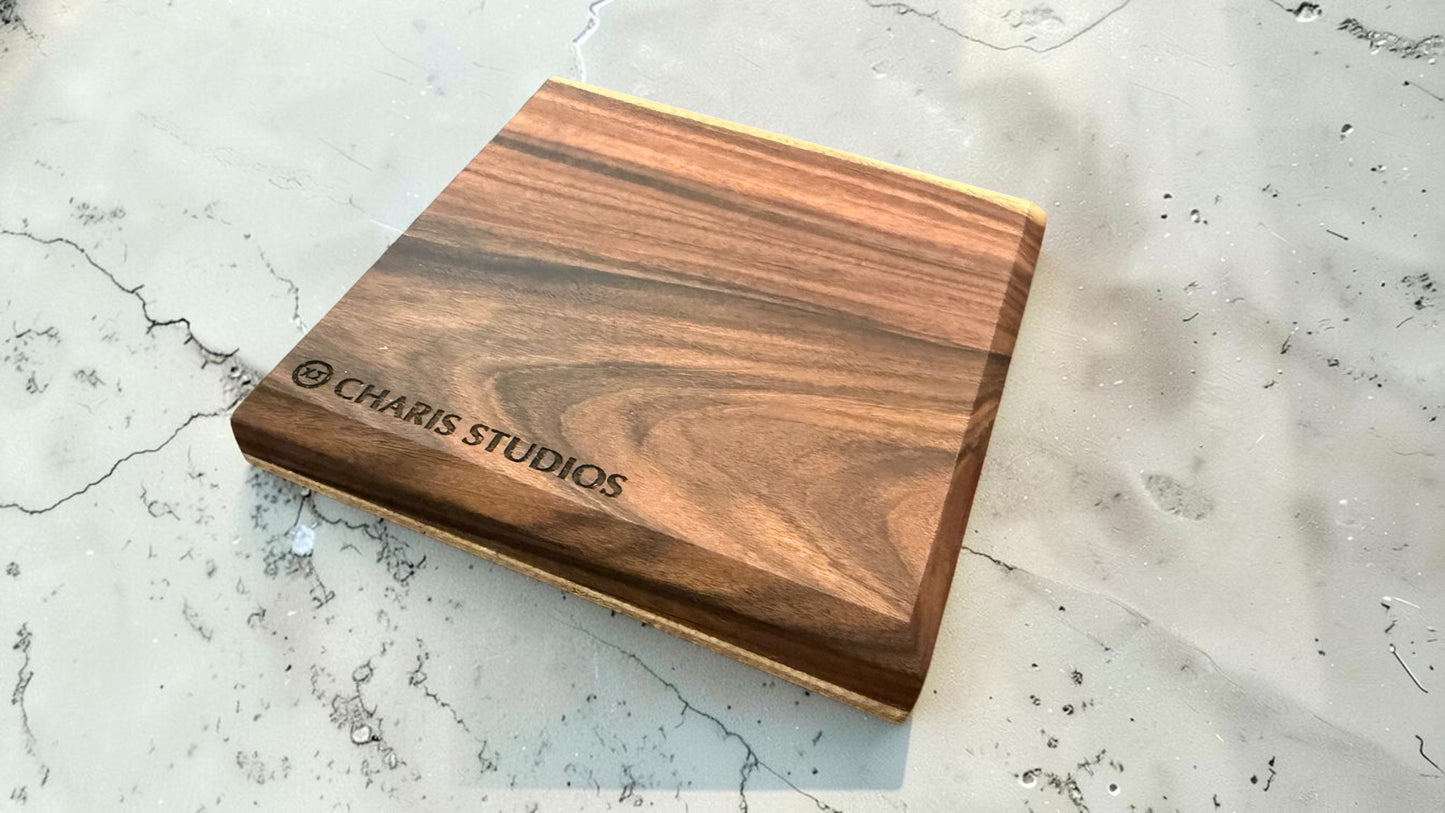 Custom NFC Smart Coaster (Set of 4) — Bespoke Hardwood with Engraving