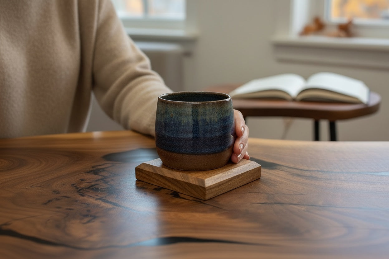 Solid Walnut Square Coasters