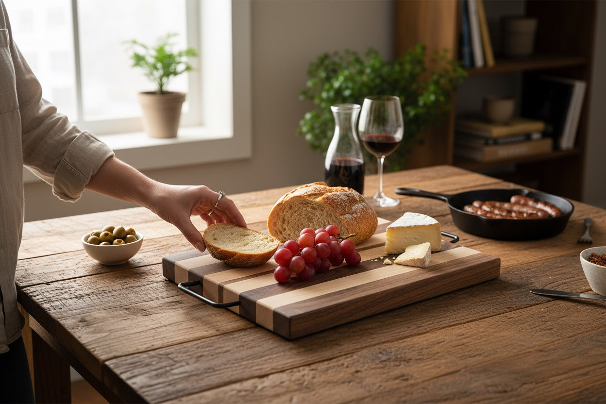 Heritage Striped Tray | Walnut & Hard Maple