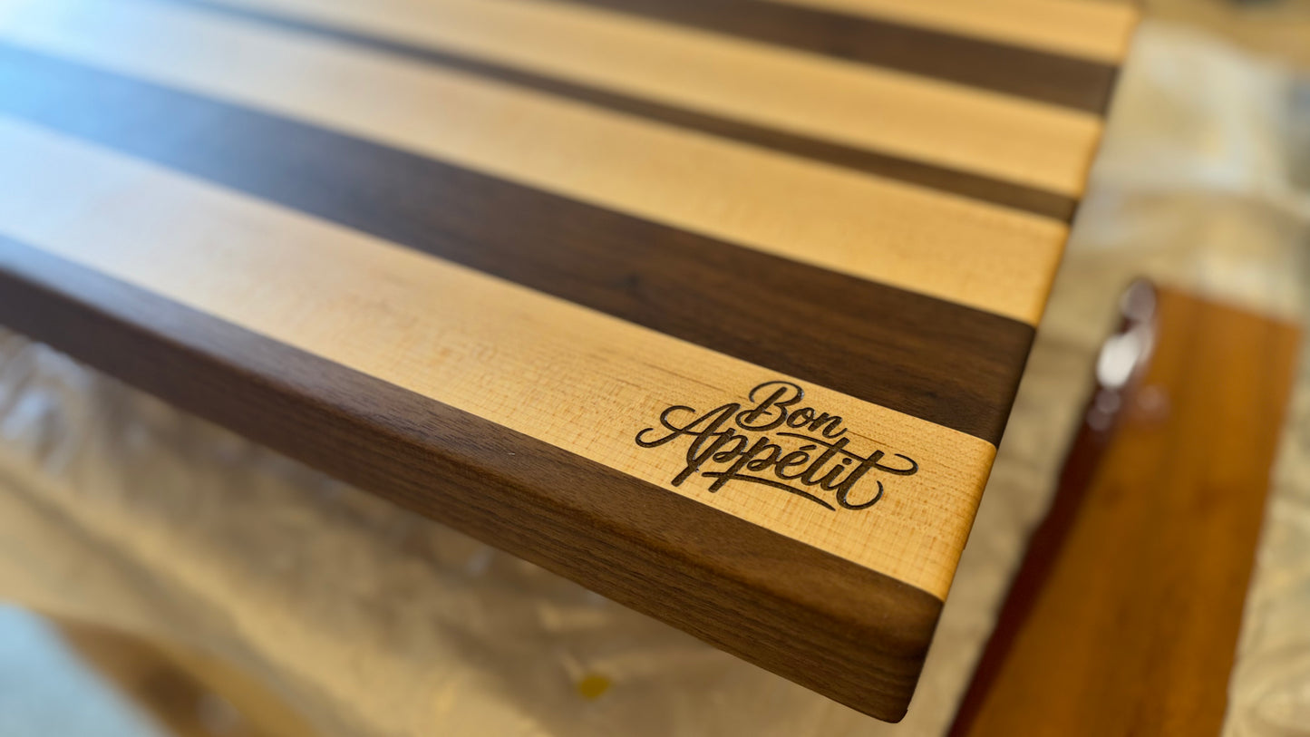 Heritage Striped Tray | Walnut & Hard Maple