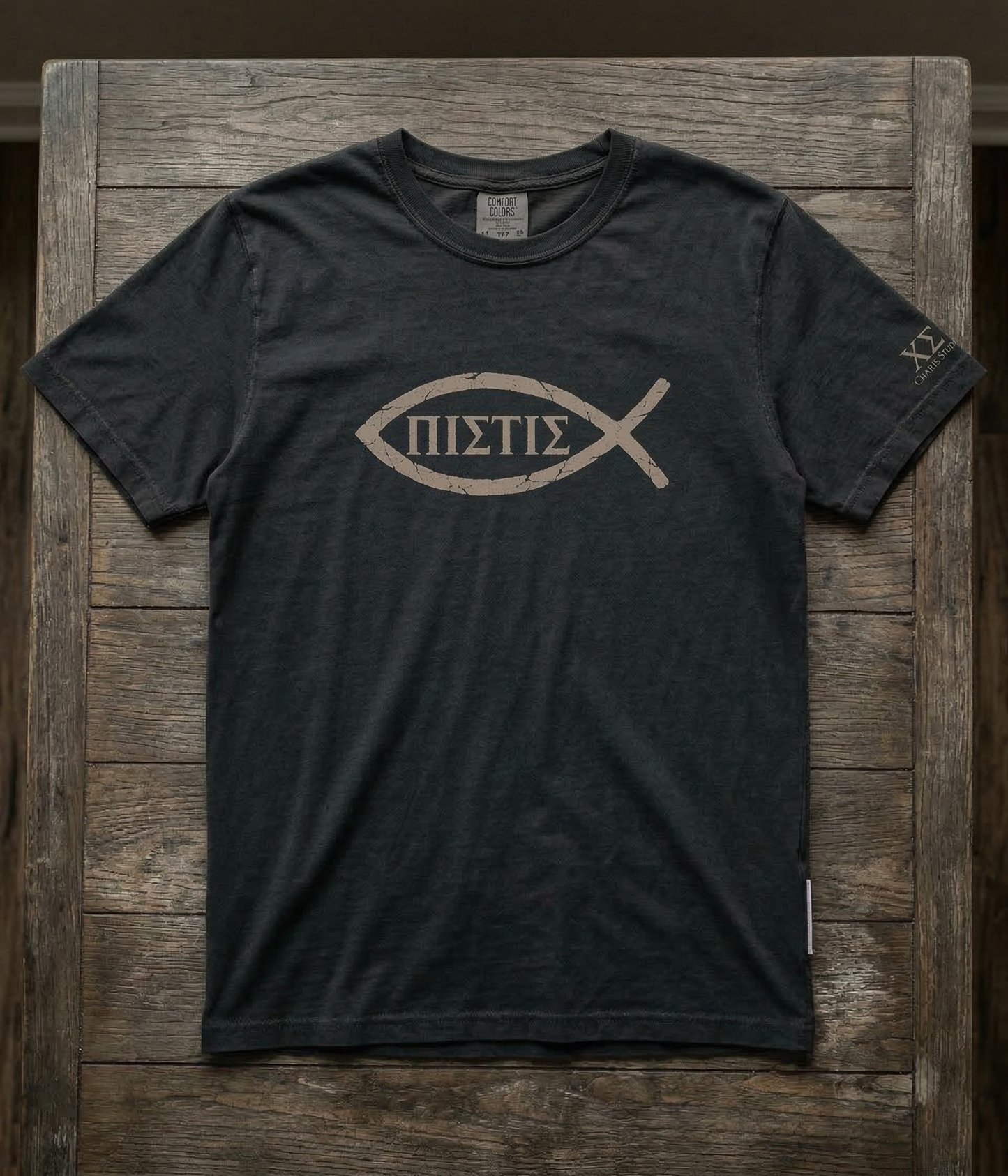 The Ancient Creed Pistis Distressed Graphic Tee
