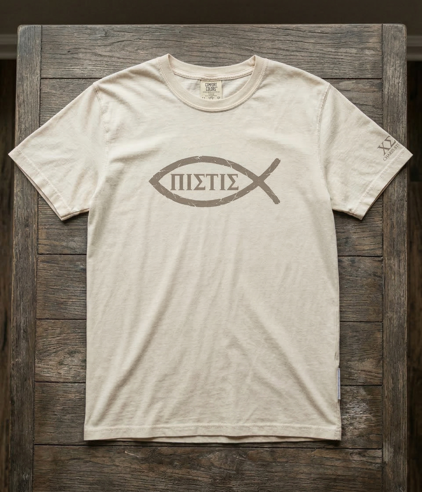 The Ancient Creed Pistis Distressed Graphic Tee
